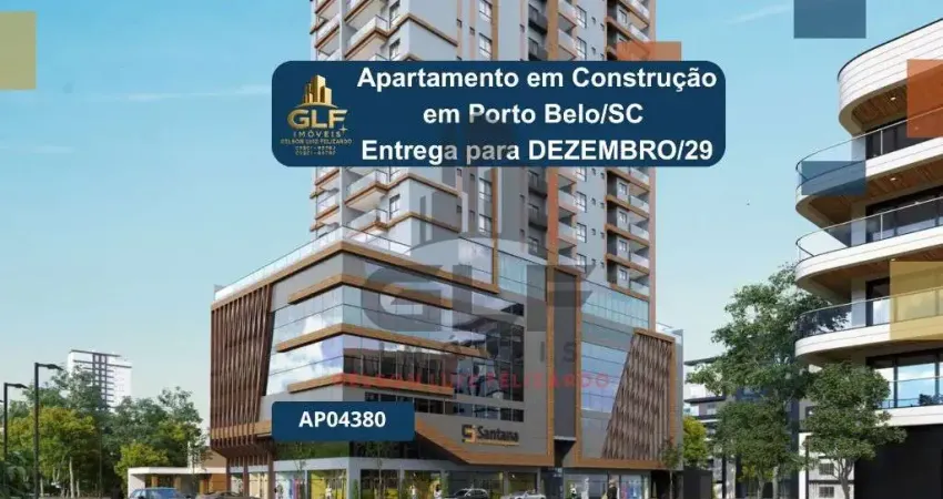 Apartamento em construção em porto belo/sc com 82,21m² área privativa sendo, 2 suítes, 2 vagas de garagem, área de lazer completa
