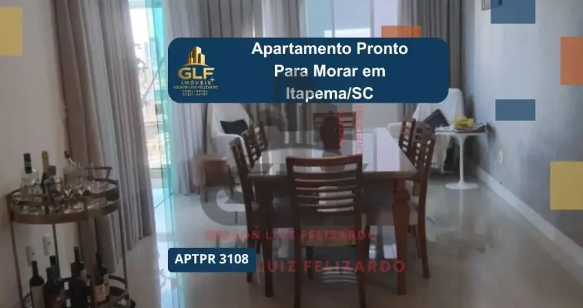 Apartamento pronto para morar em itapema/sc com 160m² área privativa sendo 3 suítes, 3 vagas de garagem