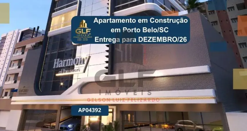 Apartamento em construção em porto belo/sc com 106m² área privativa sendo 3 suítes, 2 vagas de garagem, lazer completo