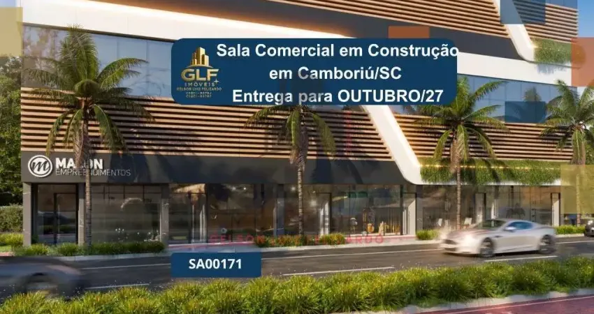 Sala comercial a venda em camboriú/sc com 60,79m² área privativa sendo 1 vaga de garagem bem localizada