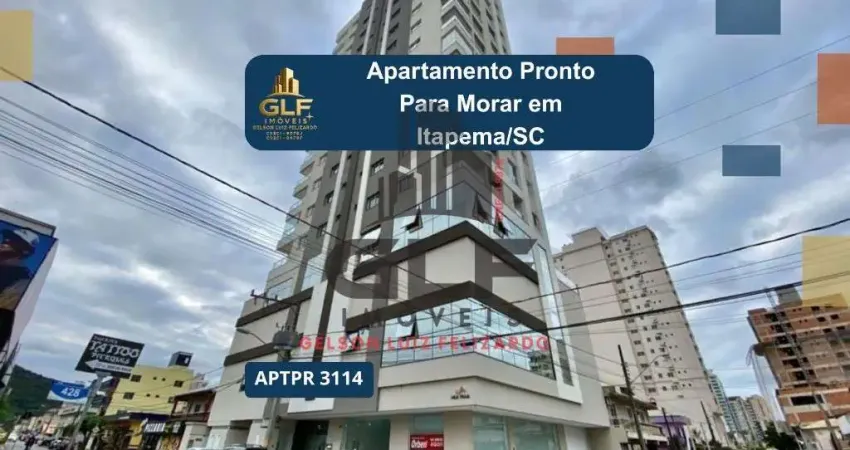 Apartamento pronto em itapema/sc bairro morretes com 69,95m² área privativa sendo 2 dormitório e 1suíte, 1 vaga de garagem  apartamento bem localizado