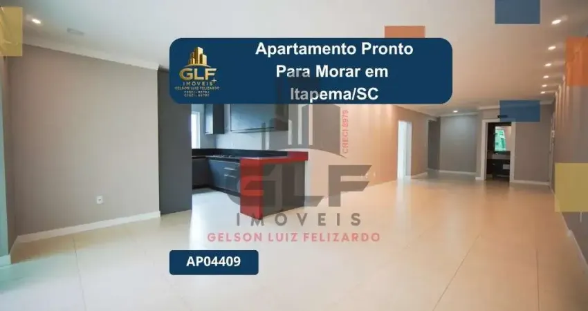 Apartamento pronto para morar em itapema/sc com 4 suítes, 3 vaga de garagem, área de lazer completa