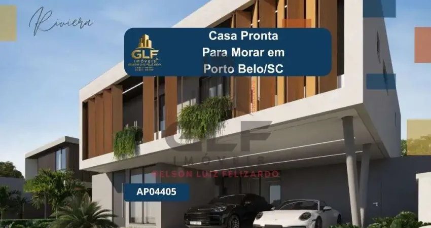 Casa pronta em porto belo/sc com 254,70m² área privativa sendo 4 suítes 2 vaga de garagem, casa bem localizada