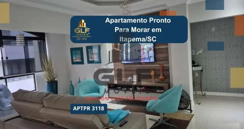 Apartamento pronto em itapema/sc bairro meia praia com 271m² área privativa com 3 dormitórios sendo 1 suíte, 3 vagas de garagem, com área de lazer