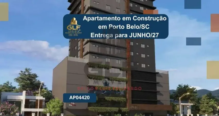 Apartamento em construção em porto belo/sc com 121,50m² área privativa, sendo 3 suítes, 2 vagas de garage, área de lazer completa