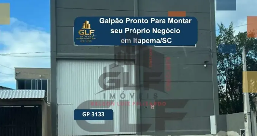 Galpão pronto em itapema/sc bairro morretes, com 252m² área privativa, pronto para montar seu próprio negócios