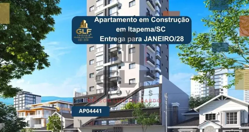 Apartamento em construção em itapema/sc bairro morretes com 69,63m² área privativa, com 2 dormitórios sendo 1 suíte 1 vaga de garagem
