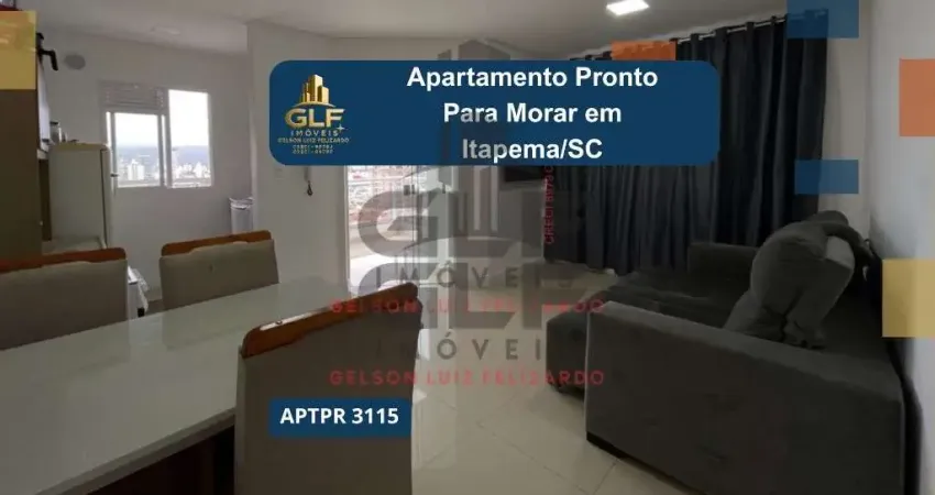 Apartamento novo e pronto para morar na cidade de itapema/sc no bairro morretes, com 2 dormitórios/ 1 suíte e 1 vaga de garagem. bem localizado.