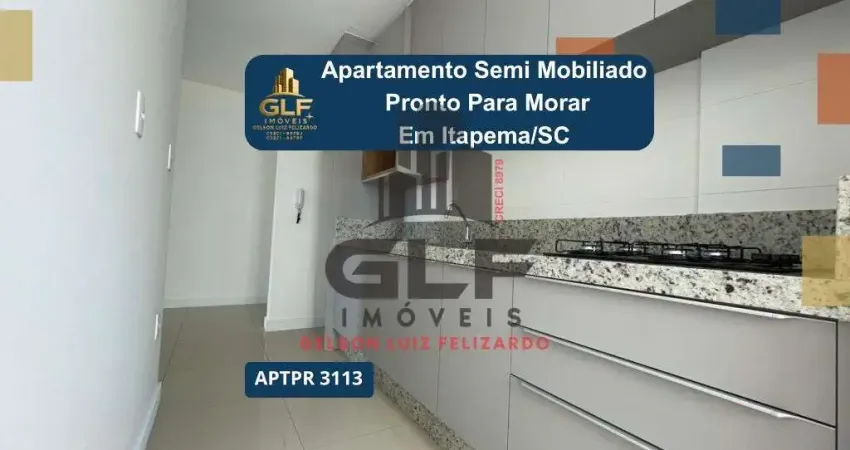 Apartamento novo e pronto para morar na cidade de itapema/sc no bairro morretes, com 2 dormitórios/ 1 suíte e 1 vaga de garagem. bem localizado.