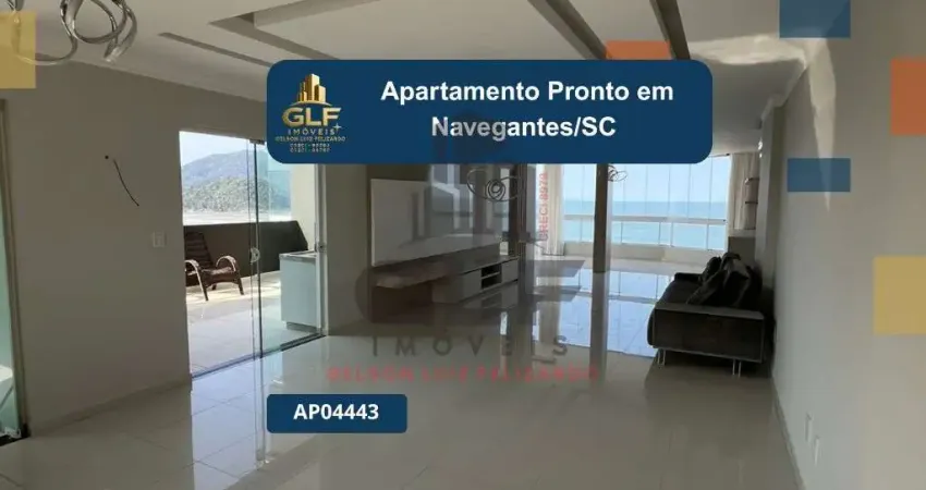 Apartamento pronto em navegantes/sc com 244m² área privativa sendo 3 suítes, 2 vagas de garagem