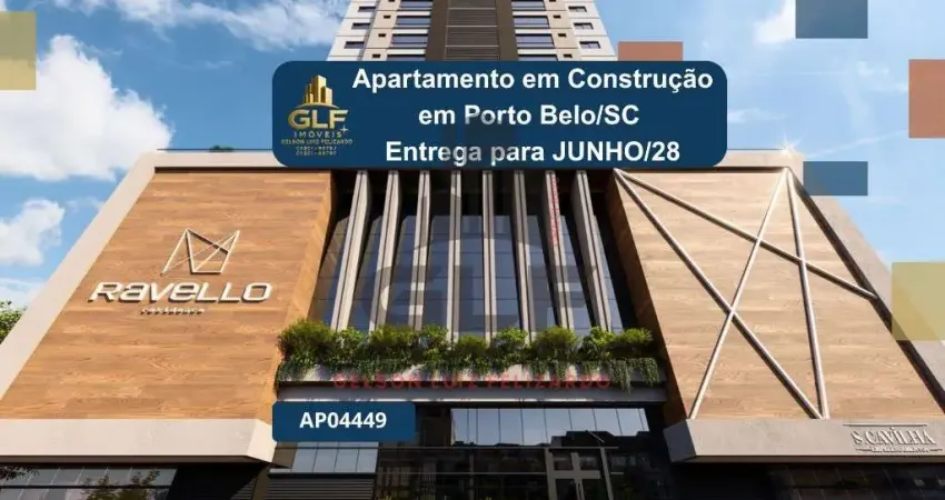 Apartamento em construção em porto belo/sc com 89m² área privativa sendo 2 suítes, 1 vaga de garagem