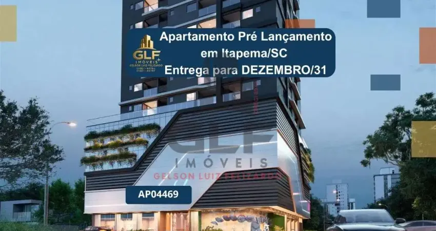 Apartamento pré lançamento em itapema/sc com 65,05m² área privativa sendo 2 suítes 1 vaga de garagem área de lazer completa