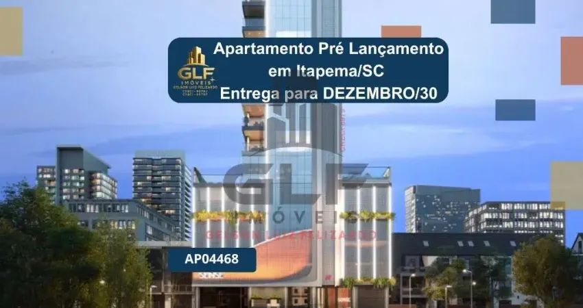 Apartamento pré lançamento em itapema/sc com 126m² área privativa sendo 3 suítes 2 vagas de garagem, área de lazer completa