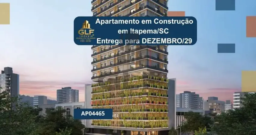 Apartamento em construção em itapema/sc com 66,03m² área privativa sendo 2 suítes, 1 vaga de garagem, área de lazer completa