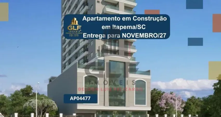 Apartamento em construção em itapema/sc bairro morretes, com 63,12m² área privativa, com 2 dormitórios sendo 1 suíte, 1 vaga de garagem