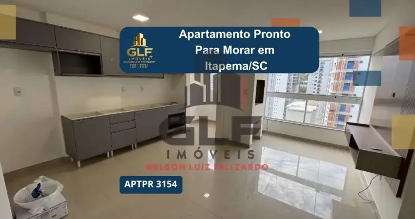 Apartamento Pronto em Itapema/SC com 65m² área privativa, com 2 dormitórios sendo 1 suíte 1 vaga de garagem área de lazer