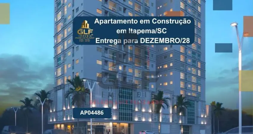 Apartamento em construção em itapema/sc com 68,50m² área privativa, com 2 dormitórios sendo 1 suíte, 1 vaga de garagem, área de lazer completa