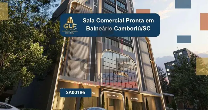 Sala comercial pronta em balneário camboriú/sc com 85m² área privativa bem localizada
