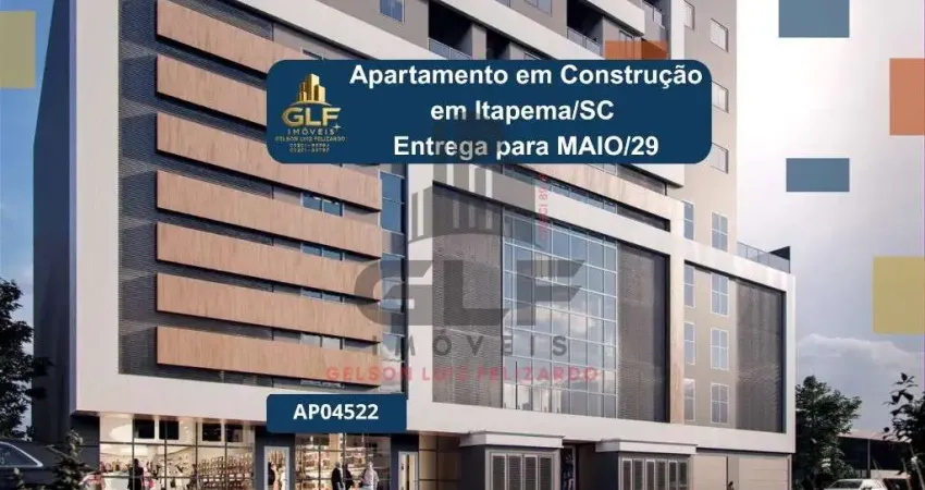 Apartamento em Construção em Itapema/SC com 61,30m² área privativa com 2 dormitórios sendo 1 suíte 1 vaga de garagem área de lazer completa