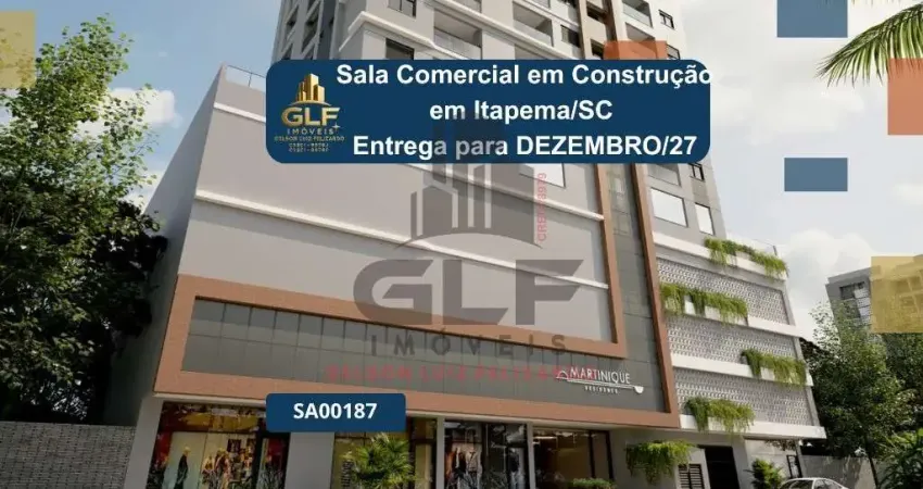 Sala Comercia em Construção a venda em Itapema/SC com 103m² área privativa sendo 1 vaga de garagem, não perca essa oportunidade