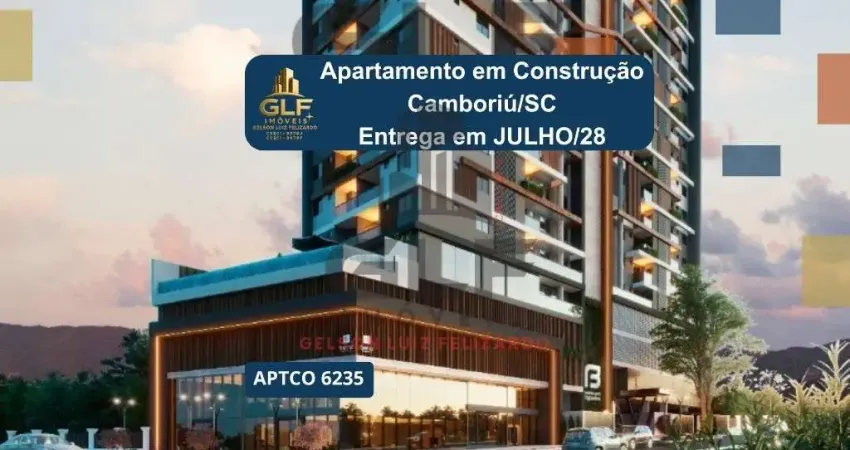 Apto em Construção em Camboriú, com 62,76m²´área privativa, sendo 1 suíte, 1 vaga de garagem, área de lazer completa