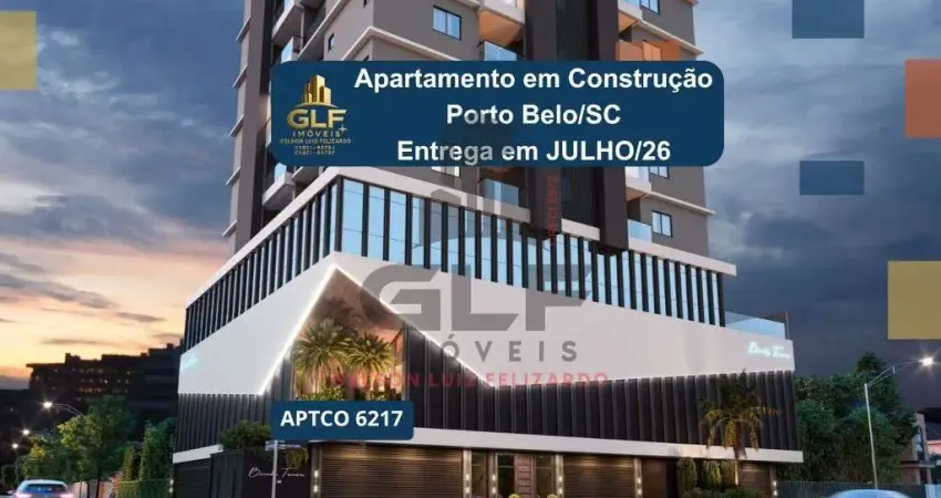 Apto em Construção em Porto Belo, com 75m² área privativa sendo, 2 suítes, 1 vaga de garagem, área de lazer completa