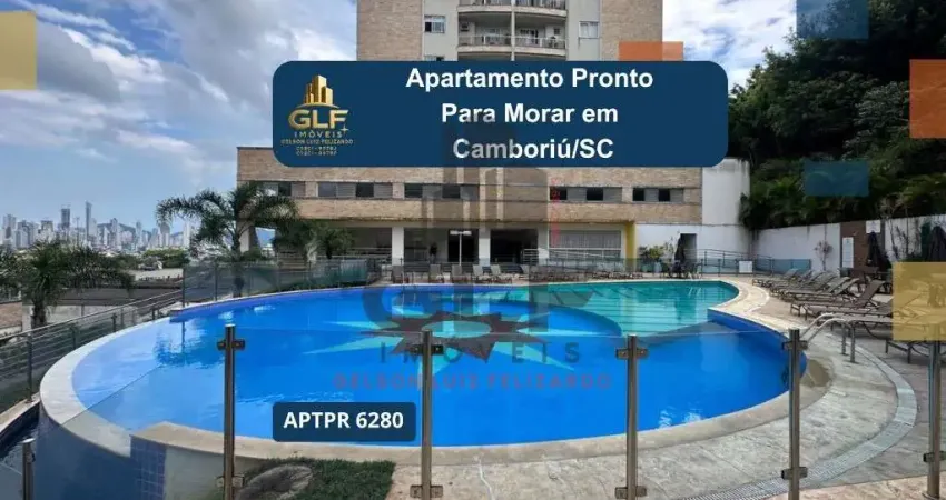Apto Pronto em Camboriú, com 71,60m² área privativa, com 2 dormitórios, com 1 suíte, 1 vaga de garagem, área de lazer completa
