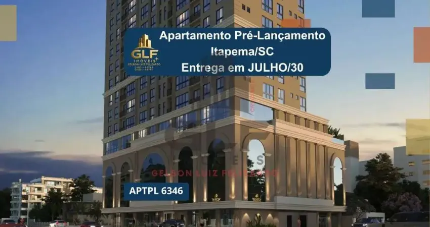 Apto Pré Lançamento em Itapema/SC bairro Morretes, com 66,30m²área privativa sendo, 2 suítes, 1 vaga de garagem, área de lazer completa