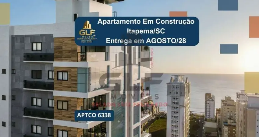 Apto em Construção em Itapema/SC bairro Morretes com 125m² área de área privativa, sendo 3 suítes, 2 vagas de garagem, área de lazer completa