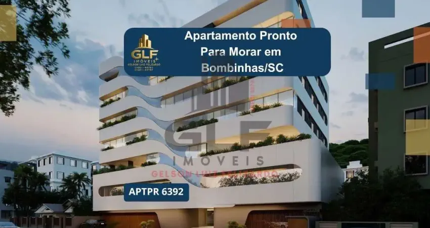 Apto Pronto em Bombinhas/SC com 47,46m² área privativa, sendo 1 dormitório, 1 vaga de garagem, área de lazer completa