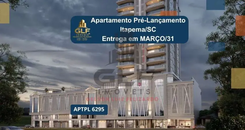 Apto Pré Lançamento em Itapema/SC bairro Meia Praia, com 143,40m² área privativa, sendo 3 suítes, 2 vagas de garagem, área de lazer completa