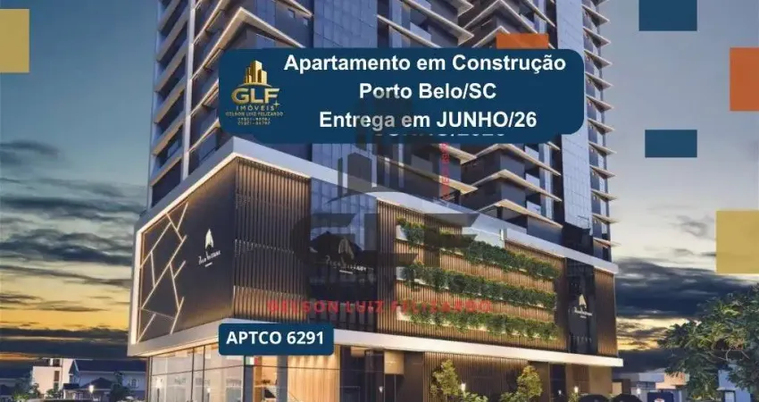 Apto em Construção em Porto Belo, com 124m² área privativa sendo 3 suítes 2 vagas de garagem, área de lazer completa