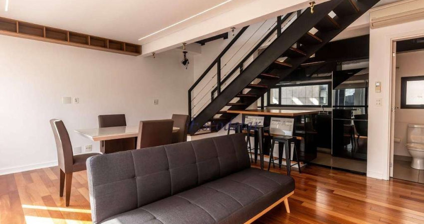Apartamento Duplex com 1 quarto, para alugar, 64 m² - Vila Olímpia - São Paulo/SP, perto do metro