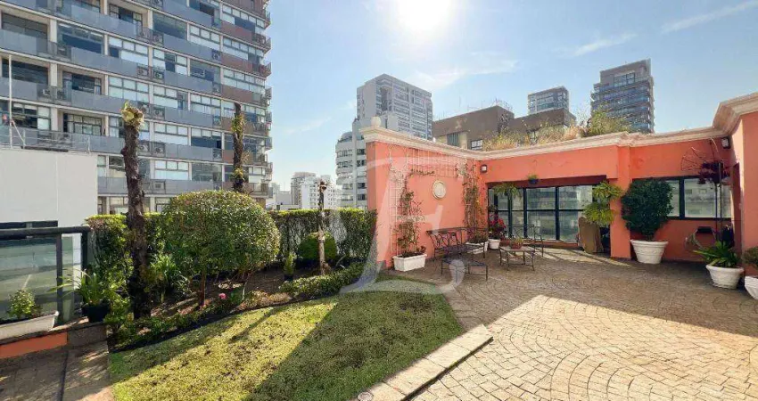 Cobertura com 4 quartos, e escritório,à venda, 600 m² por r$ 13.000.000 - moema - são paulo/sp