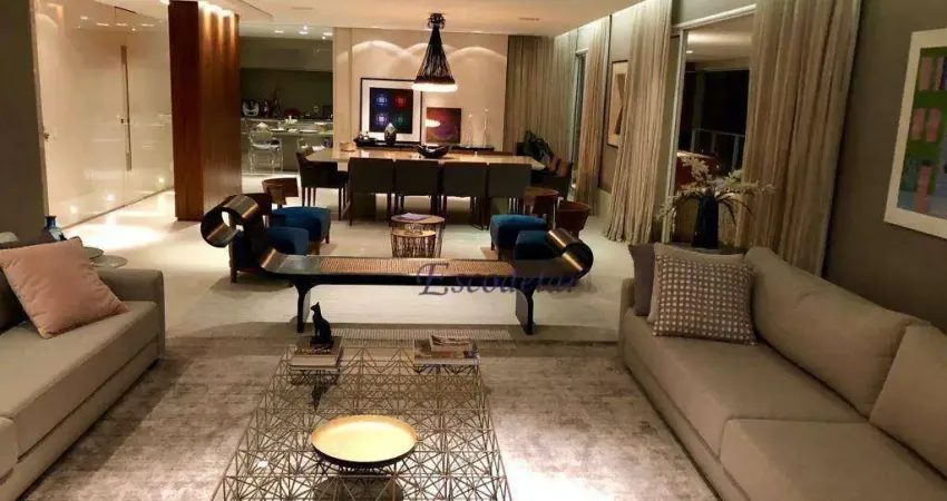 Apartamento com 5 dormitórios à venda, 370 m² por r$ 9.800.000,00 - campo belo - são paulo/sp