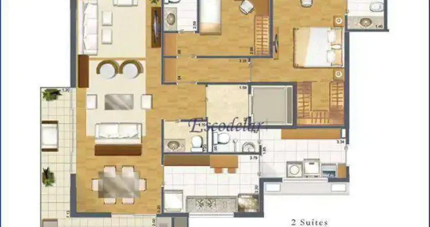 Apartamento com 3 dormitórios para alugar, 115 m² por R$ 10.051,01/mês - Vila Pompeia - São Paulo/SP