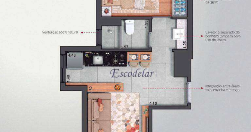 Apartamento com 1 dormitório à venda, 35 m² por R$ 740.000,00 - Jardim Paulista - São Paulo/SP