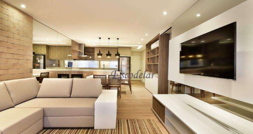 Apartamento com 1 dormitório para alugar, 76 m² por R$ 11.800,01/mês - Vila Nova Conceição - São Paulo/SP