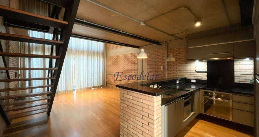 Apartamento Duplex com 1 dormitório para alugar, 130 m² por R$ 17.229,42/mês - Pinheiros - São Paulo/SP