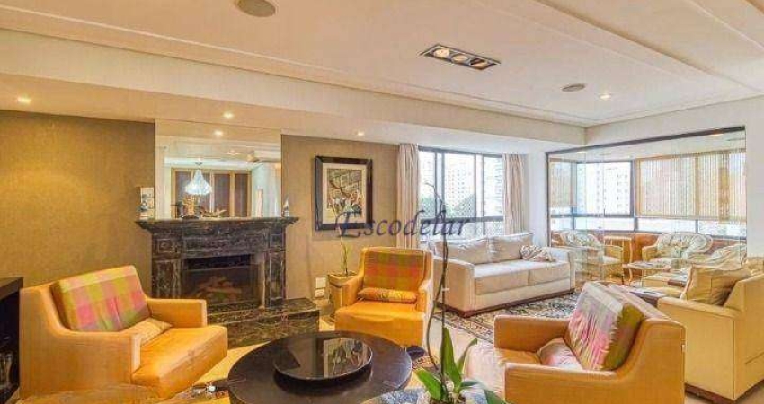 Apartamento com 4 dormitórios para alugar, 202 m² por R$ 23.000,00/mês - Moema - São Paulo/SP