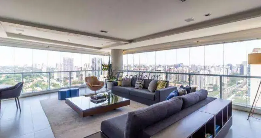 Apartamento com 3 dormitórios à venda, 219 m² por r$ 3.500.000,00 - campo belo - são paulo/sp