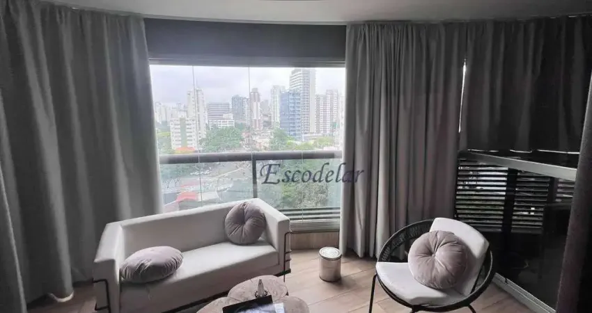 Apartamento com 1 dormitório para alugar mobiliado, 48 m² por R$ 13.100/mês - VilaOlimpia - São Paulo/SP