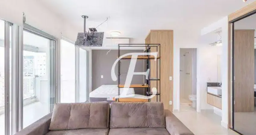 Apartamento com 1 dormitório para alugar, 52 m² por R$ 5.900,00/mês - Brooklin Paulista - São Paulo/SP