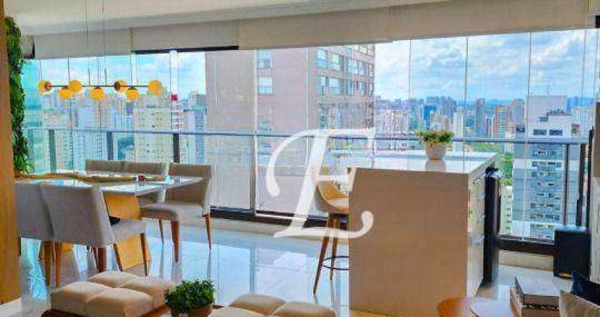Apartamento com 2 dormitórios à venda, 100 m² por R$ 2.100.000,00 - Campo Belo - São Paulo/SP