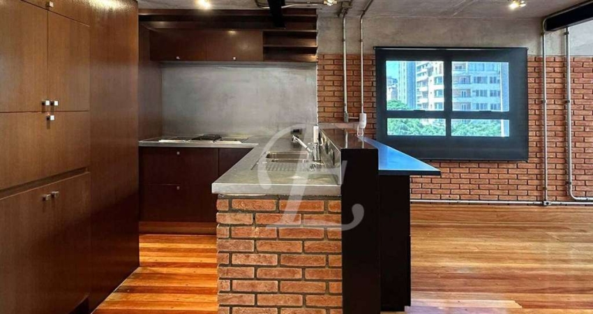 Apartamento com 1 dormitório para alugar, 110 m² por R$ 17.528,00/mês - Jardim Paulista - São Paulo/SP
