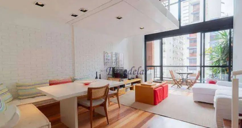 Apartamento duplex com 1 suite para alugar, 70 m² , 2 vagas,- cerqueira césar - próximo do metro consolação