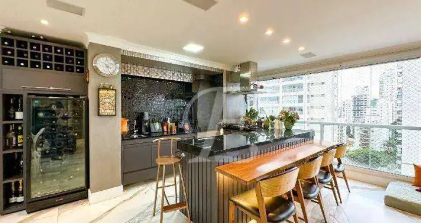 Apartamento com 3 dormitórios à venda, 222 m² por r$ 4.150.000,00 - campo belo - são paulo/sp