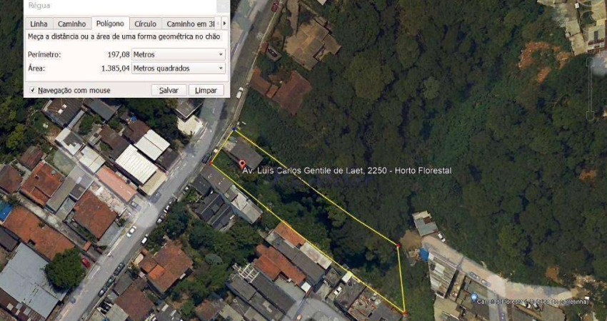 Terreno à venda, 1385 m² por R$ 1.490.000,00 - Horto Florestal - São Paulo/SP