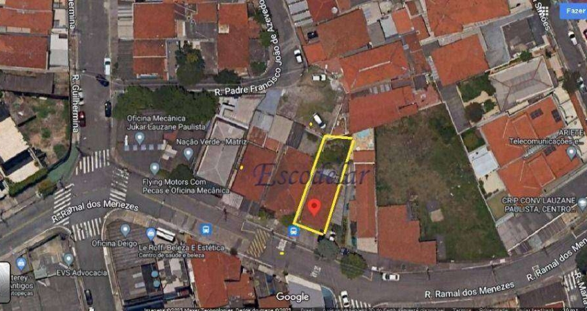 Terreno à venda, 250 m² por R$ 1.150.000,00 - Vila Romero - São Paulo/SP