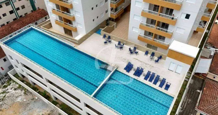 Apartamento com 2 dormitórios à venda, 60 m² por r$ 415.000,00 - boqueirão - praia grande/sp